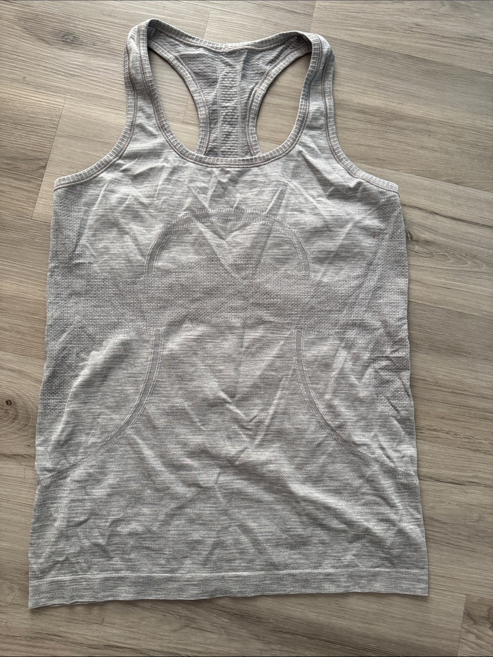 lululemon athletica.  Light Gray Seamless Racerback Tank